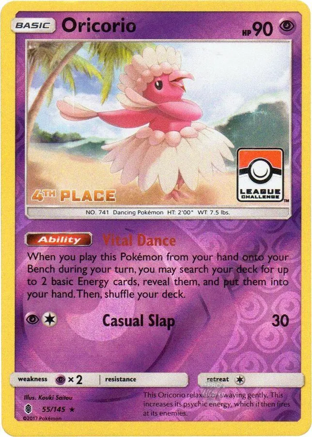 Guardians Rising Oricorio [4th-Place-League] Pokémon card